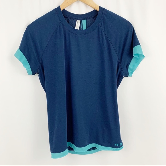 Under Armour Blue Shirt with Open Lower Ba… - Picture 1 of 7